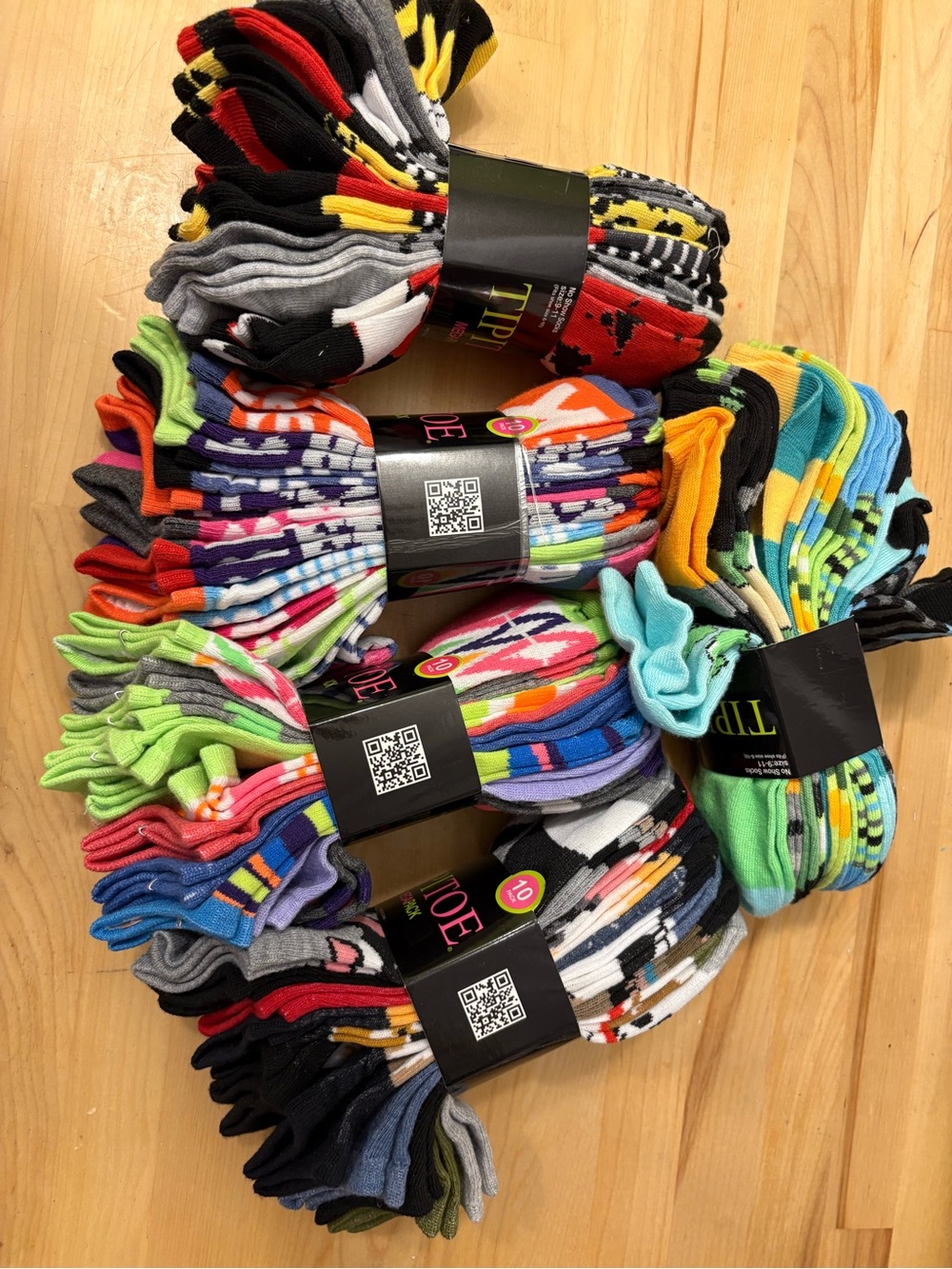 Assorted Women's Colorful Crew Socks Pack - Multi Color